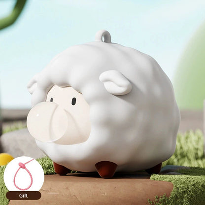 Silicone Bubble-Blowing Animal Toy – Stress Relief Squeeze Keychain & Desktop Decoration