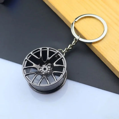 Mini Alloy Car Wheel Rim Keychain – Perfect Gift for Car Enthusiasts