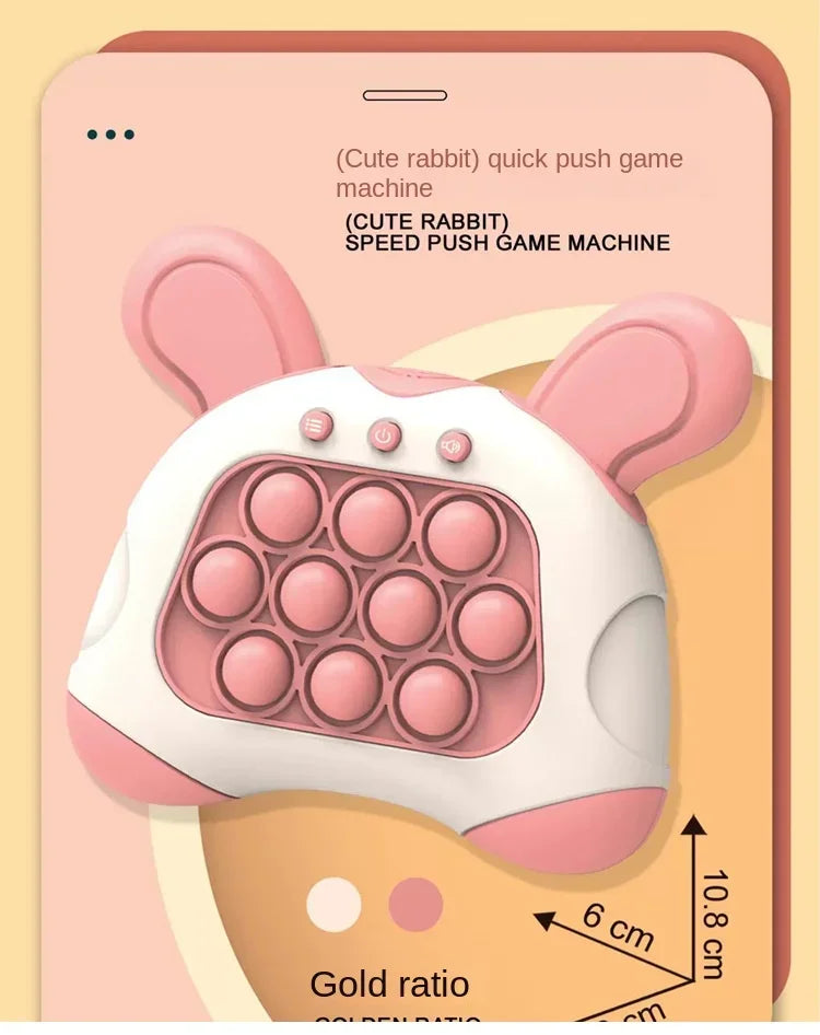 Electronic Light-Up Quick Push Bubble Game – Handheld Whack-a-Mole Style Fidget Toy for Stress Relief & Focus