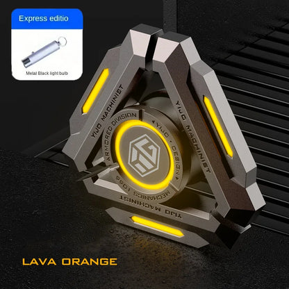 Glow-in-the-Dark Metal Fidget Spinner – Silent R188 Bearing EDC Toy for Stress Relief & Focus