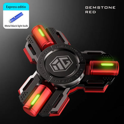Glow-in-the-Dark Alloy Fidget Spinner – High-Speed EDC Toy for Stress Relief & Focus