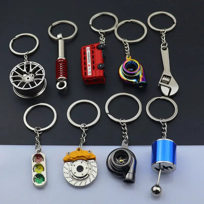 Mini Alloy Car Wheel Rim Keychain – Perfect Gift for Car Enthusiasts