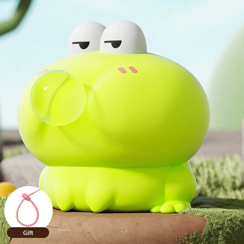 Silicone Bubble-Blowing Animal Toy – Stress Relief Squeeze Keychain & Desktop Decoration