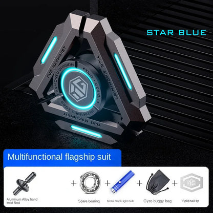 Glow-in-the-Dark Metal Fidget Spinner – Silent R188 Bearing EDC Toy for Stress Relief & Focus