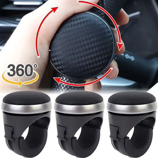 360° Rotating Steering Wheel Spinner Knob – Effort-Saving One-Handed Control for Cars, Trucks, and SUV