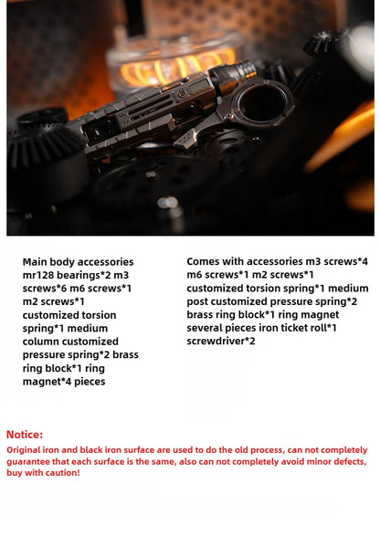 Iron Curtain Magnetic Mechanical Slider – Titanium Alloy EDC Fidget Toy for Stress Relief