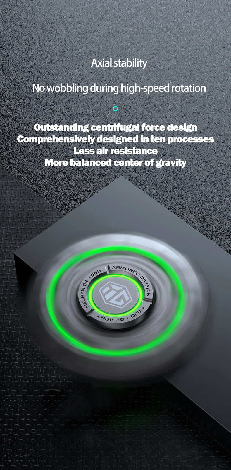 Glow-in-the-Dark Metal Fidget Spinner – Silent R188 Bearing EDC Toy for Stress Relief & Focus