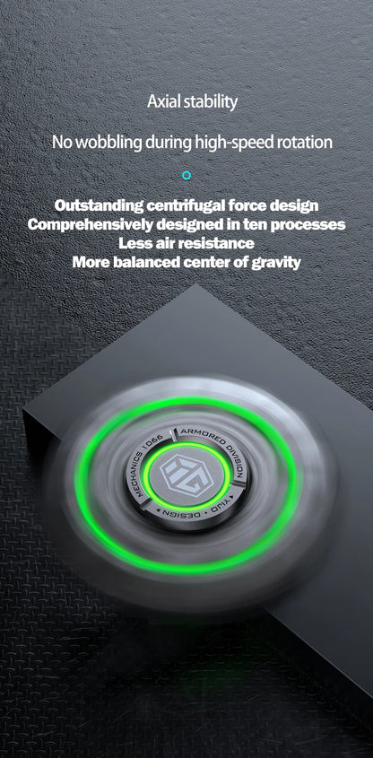 Glow-in-the-Dark Metal Fidget Spinner – Silent R188 Bearing EDC Toy for Stress Relief & Focus