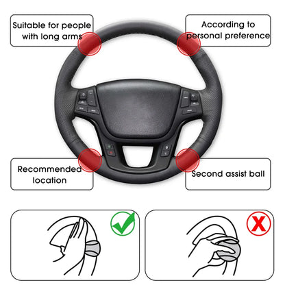 360° Rotating Steering Wheel Spinner Knob – Effort-Saving One-Handed Control for Cars, Trucks, and SUV