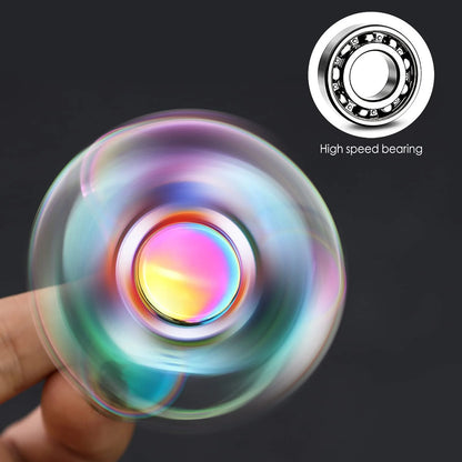 Premium Stainless Steel Fidget Spinner – Long Spin Time, High-Speed Precision for Stress & Anxiety Relief