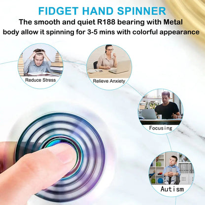 Premium Stainless Steel Fidget Spinner – Long Spin Time, High-Speed Precision for Stress & Anxiety Relief