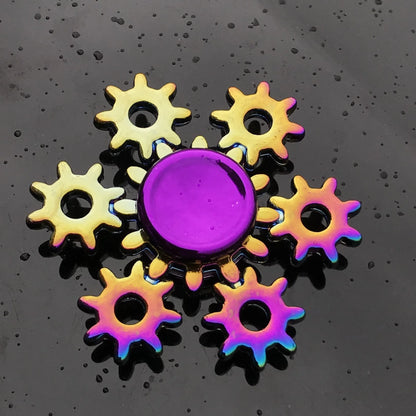 Gradient Rainbow Metal Fidget Spinner – Silent R188 Bearing, EDC Hand Spinner for Anxiety Relie