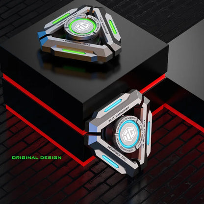 Glow-in-the-Dark Metal Fidget Spinner – Silent R188 Bearing EDC Toy for Stress Relief & Focus