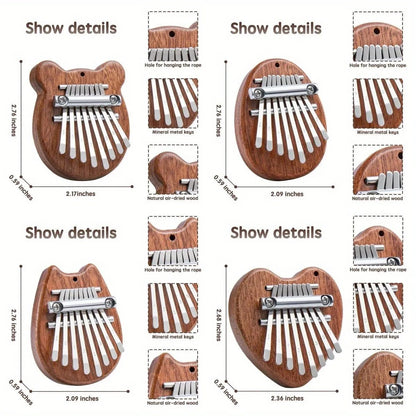 Portable 8-Key Thumb Piano – Mini Kalimba Pendant for Stress Relief & Musical Fun