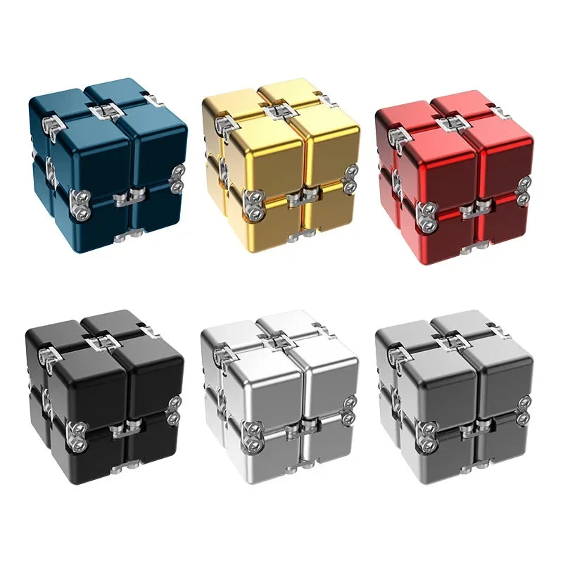 Premium Metal Infinity Cube – Smart Fidget Toy for Stress Relief & Focus