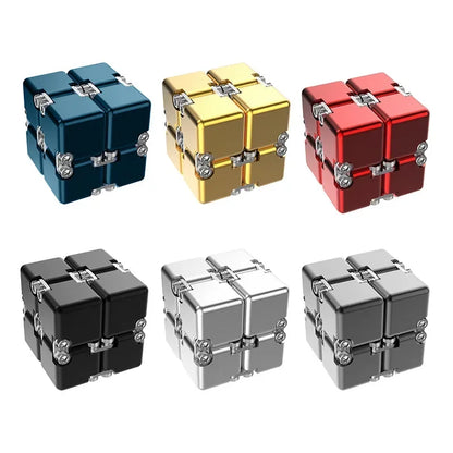 Premium Metal Infinity Cube – Smart Fidget Toy for Stress Relief & Focus