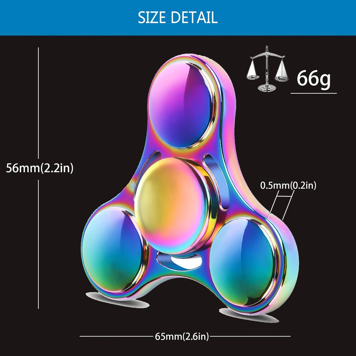 Premium Stainless Steel Fidget Spinner – Long Spin Time, High-Speed Precision for Stress & Anxiety Relief