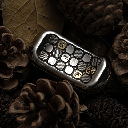 Metal Toys DZ Top-G Titanium Blue Push Slider – Premium EDC Mechanical Fidget Toy for Stress & Anxiety Relief
