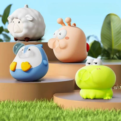Silicone Bubble-Blowing Animal Toy – Stress Relief Squeeze Keychain & Desktop Decoration