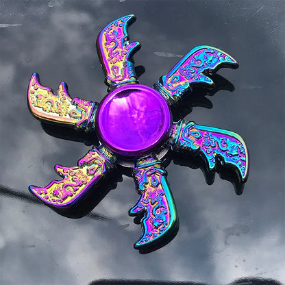 Gradient Rainbow Metal Fidget Spinner – Silent R188 Bearing, EDC Hand Spinner for Anxiety Relie
