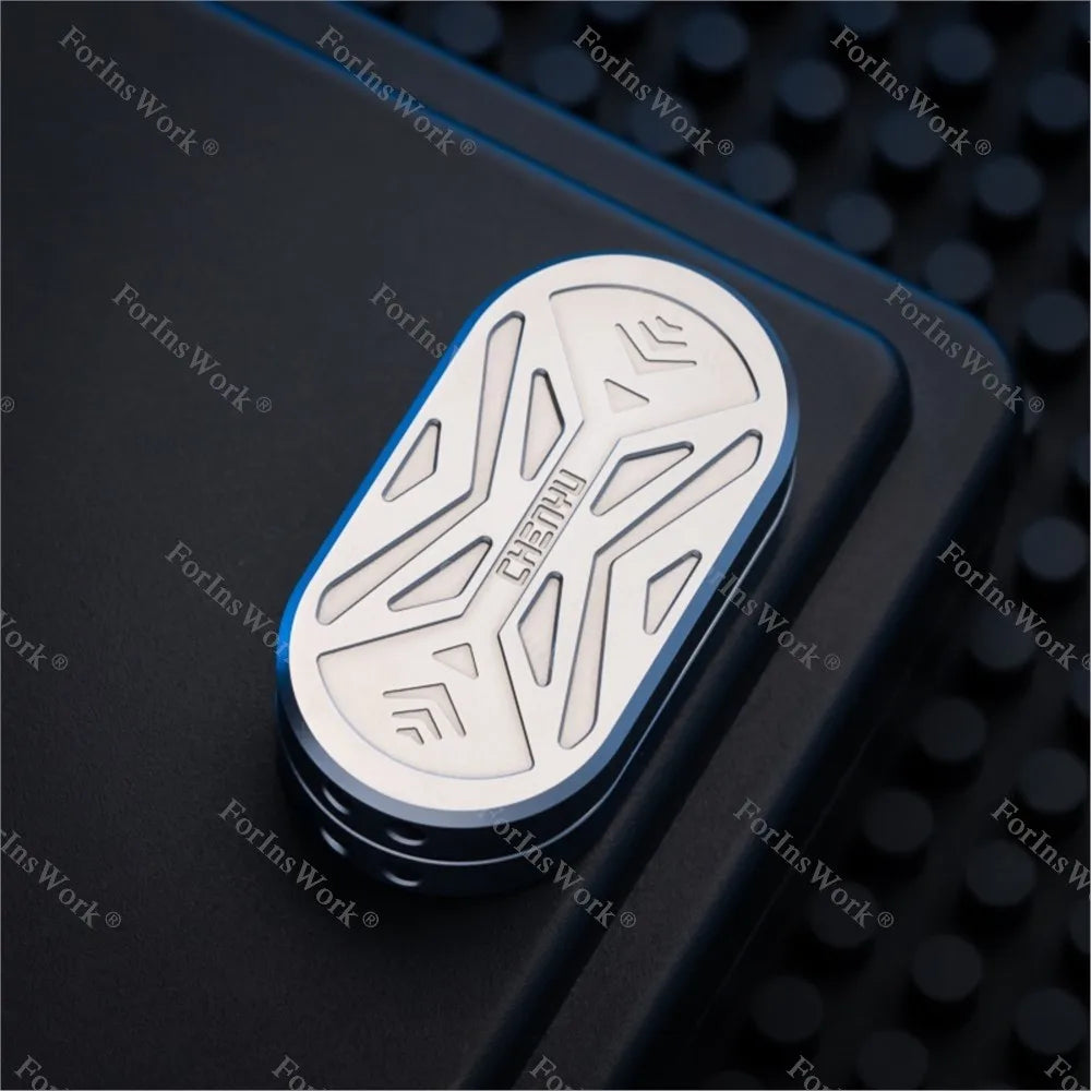Double-Layer Mechanical Push Slider – Metal EDC Fidget Toy for Stress Relief & Focus