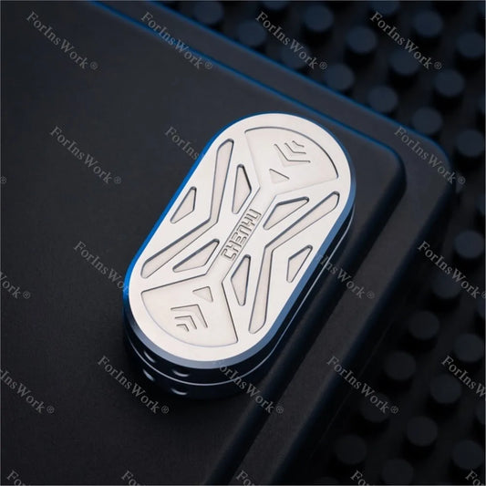 Double-Layer Mechanical Push Slider – Metal EDC Fidget Toy for Stress Relief & Focus