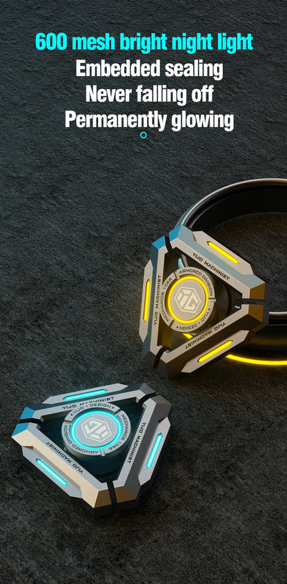 Glow-in-the-Dark Metal Fidget Spinner – Silent R188 Bearing EDC Toy for Stress Relief & Focus