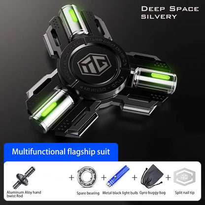 Glow-in-the-Dark Alloy Fidget Spinner – High-Speed EDC Toy for Stress Relief & Focus