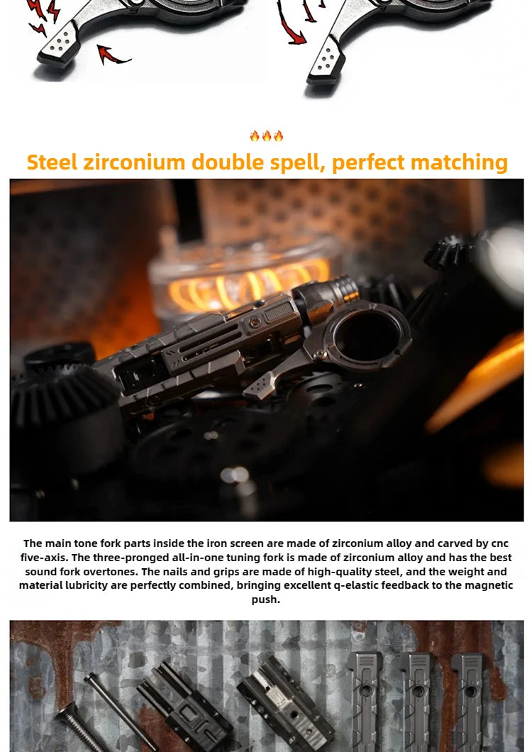 Iron Curtain Magnetic Mechanical Slider – Titanium Alloy EDC Fidget Toy for Stress Relief