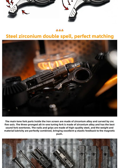 Iron Curtain Magnetic Mechanical Slider – Titanium Alloy EDC Fidget Toy for Stress Relief