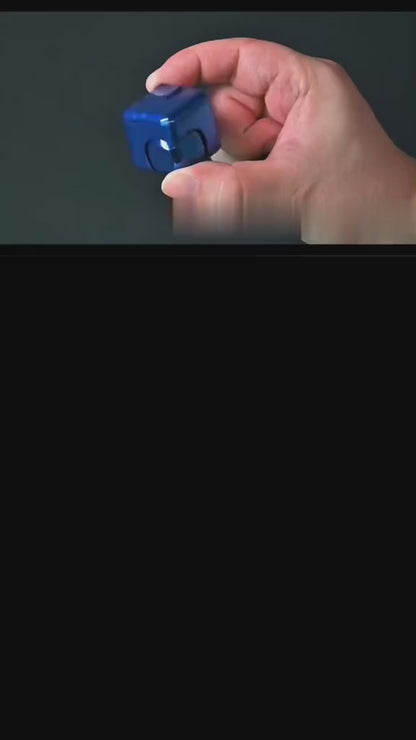 Portable Metal Cube Fidget Spinner – 360° Rotating Stress Relief Toy for Adults & Teens